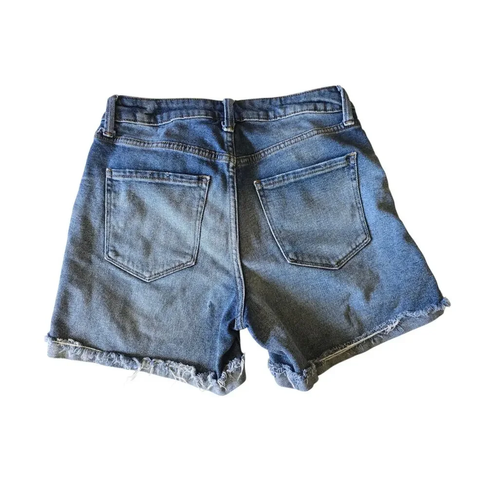 Distressed Arizona Jean Shorts Women's Size S